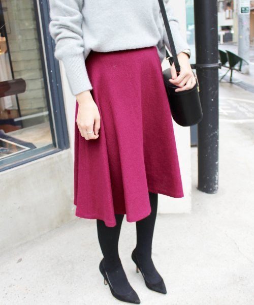 SLOBE IENA（スローブイエナ）の「フランネルサーキュラースカート◆（スカート・レディース・ベージュ/ブルー/ネイビー/パープル系その他/ピンク・36/38/40/S36/T38）」の10枚目の写真