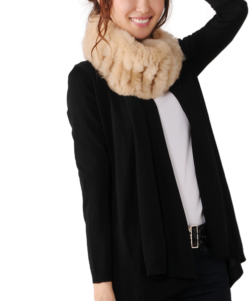 sankyo shokai(サンキョウショウカイ)の「レッキスファースヌード(ネックウォーマー/スヌード・レディース・ライトグレー/ブラック/グレー/ピンク/モカ/ブラック系その他/ブラウン系その他/ワイン/ライトベージュ/グレイッシュベージュ・FREE)」の8枚目の写真