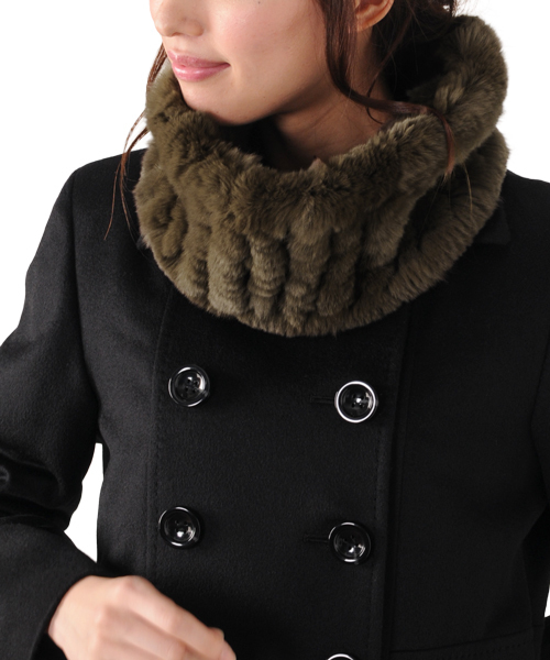 sankyo shokai(サンキョウショウカイ)の「レッキスファースヌード(ネックウォーマー/スヌード・レディース・ライトグレー/ブラック/グレー/ピンク/モカ/ブラック系その他/ブラウン系その他/ワイン/ライトベージュ/グレイッシュベージュ・FREE)」の6枚目の写真