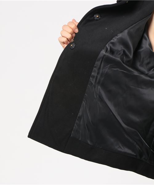 MERLOT（メルロー）の「メルトンバルーンスリーブノーカラージャケット