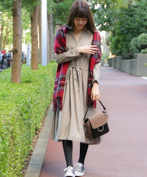 N.（N. Natural Beauty Basic）（エヌエヌナチュラルビューティーベーシック）の「ピーチノーカラーワンピース（ワンピース・レディース・グレー/ピンク/ネイビー/グリーン・MEDIUM）」の5枚目の写真