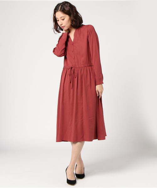 N.（N. Natural Beauty Basic）（エヌエヌナチュラルビューティーベーシック）の「ピーチノーカラーワンピース（ワンピース・レディース・グレー/ピンク/ネイビー/グリーン・MEDIUM）」の13枚目の写真