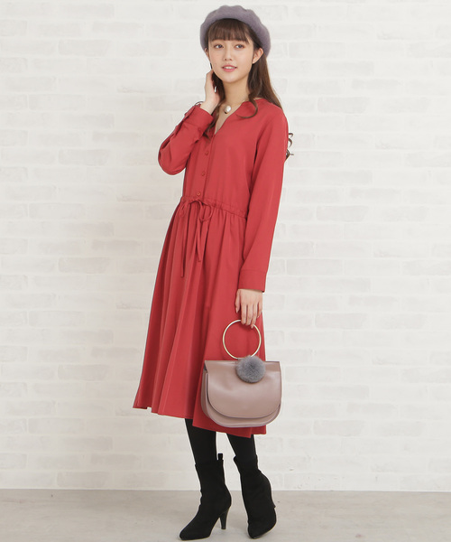 N.（N. Natural Beauty Basic）（エヌエヌナチュラルビューティーベーシック）の「ピーチノーカラーワンピース（ワンピース・レディース・グレー/ピンク/ネイビー/グリーン・MEDIUM）」の21枚目の写真