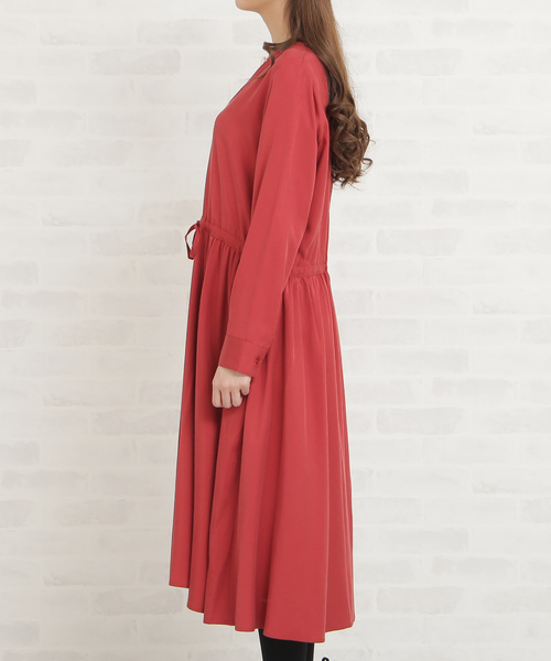 N.（N. Natural Beauty Basic）（エヌエヌナチュラルビューティーベーシック）の「ピーチノーカラーワンピース（ワンピース・レディース・グレー/ピンク/ネイビー/グリーン・MEDIUM）」の17枚目の写真