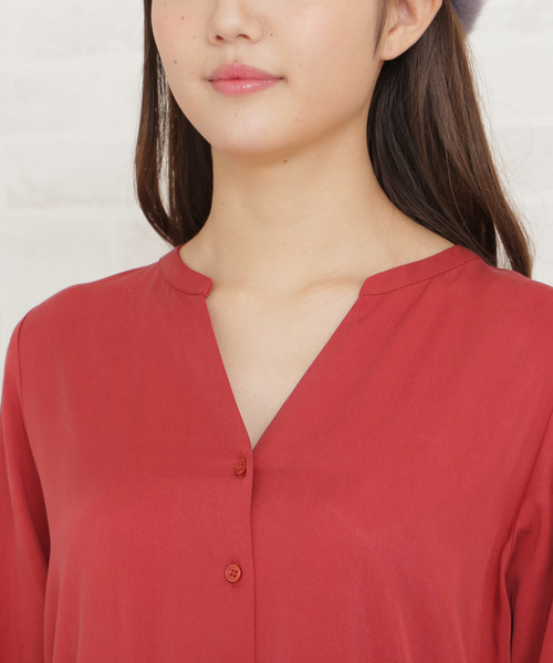 N.（N. Natural Beauty Basic）（エヌエヌナチュラルビューティーベーシック）の「ピーチノーカラーワンピース（ワンピース・レディース・グレー/ピンク/ネイビー/グリーン・MEDIUM）」の14枚目の写真