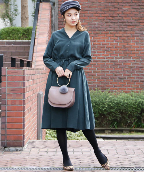 N.（N. Natural Beauty Basic）（エヌエヌナチュラルビューティーベーシック）の「ピーチノーカラーワンピース（ワンピース・レディース・グレー/ピンク/ネイビー/グリーン・MEDIUM）」の22枚目の写真