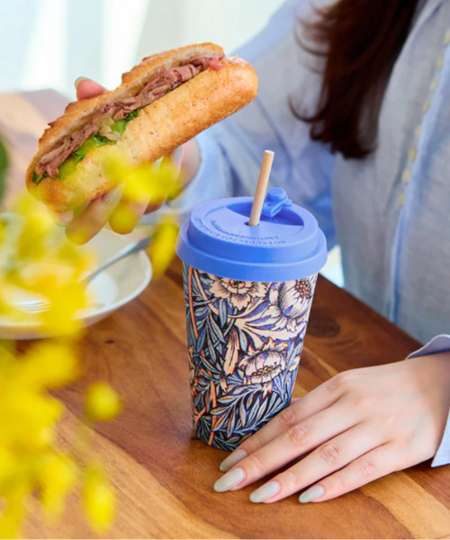 SiNCERE（シンシア）の「<Ecoffee Cup/エコーヒーカップ>WILLIAM MORRIS/ウィリアム モリス 400ml（グラス/マグカップ/タンブラー・レディース・ピンク/グリーン/レッド/ネイビー/ブルー/ローズ/ライトグリーン/オレンジ・ONE SIZE）」の5枚目の写真