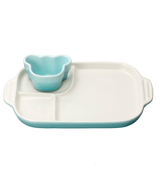 Le Creuset（ルクルーゼ）の「ベビー・マルチプレート＆ラムカン（ベビーギフト・キッズ・ベージュ系その他/ブルー系その他/ピンク系その他/ブルー系その他2・ONE SIZE）」の2枚目の写真