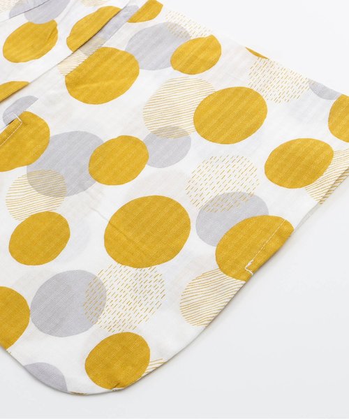 apres les cours（アプレレクール）の「ランダムドット柄浴衣セット（浴衣・キッズ・ネイビー/マスタード・100/110/120/130/140）」の7枚目の写真