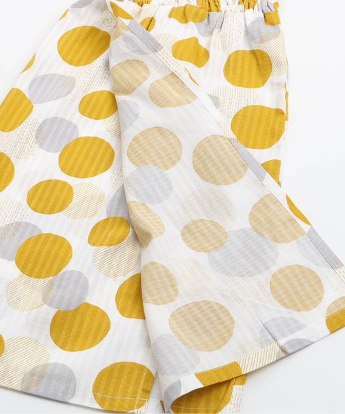 apres les cours（アプレレクール）の「ランダムドット柄浴衣セット（浴衣・キッズ・ネイビー/マスタード・100/110/120/130/140）」の14枚目の写真