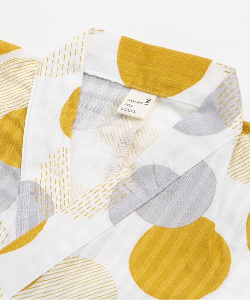 apres les cours（アプレレクール）の「ランダムドット柄浴衣セット（浴衣・キッズ・ネイビー/マスタード・100/110/120/130/140）」の16枚目の写真