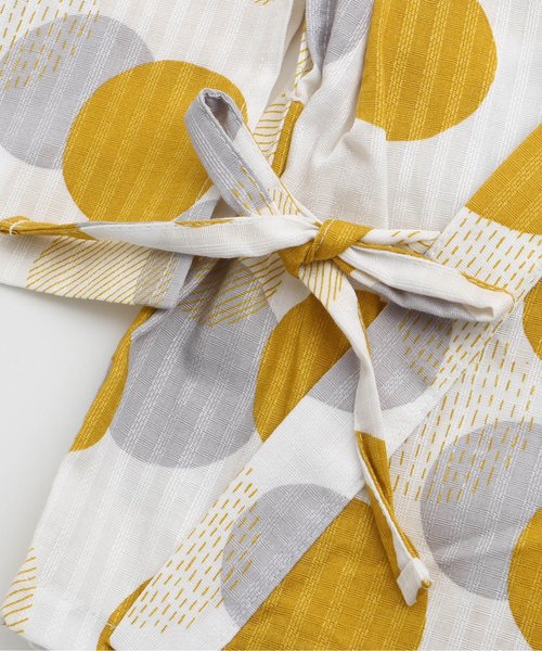 apres les cours（アプレレクール）の「ランダムドット柄浴衣セット（浴衣・キッズ・ネイビー/マスタード・100/110/120/130/140）」の17枚目の写真