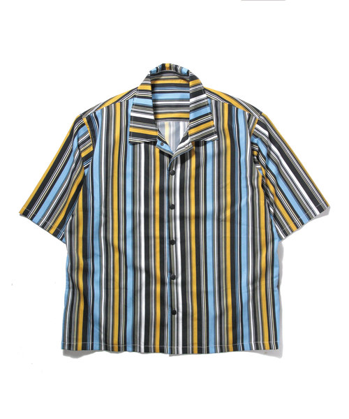 Luv maison(ラブメゾン)の「S Luv ストライプシャツ(シャツ/ブラウス・メンズ・ブルー/オレンジ・M/L/XL)」の2枚目の写真