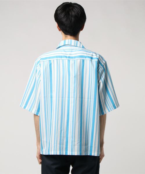 Luv maison(ラブメゾン)の「S Luv ストライプシャツ(シャツ/ブラウス・メンズ・ブルー/オレンジ・M/L/XL)」の5枚目の写真