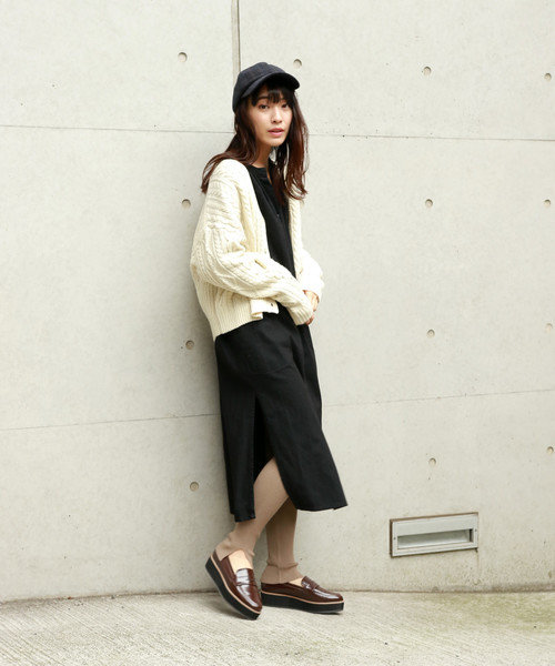 LAKOLE（ラコレ）の「【マシーンウォッシャブル】12Gニットリブレギンス / LAKOLE（レギンス/スパッツ・レディース・アイボリー/ブラック/ベージュ・SMALL/MEDIUM）」の12枚目の写真