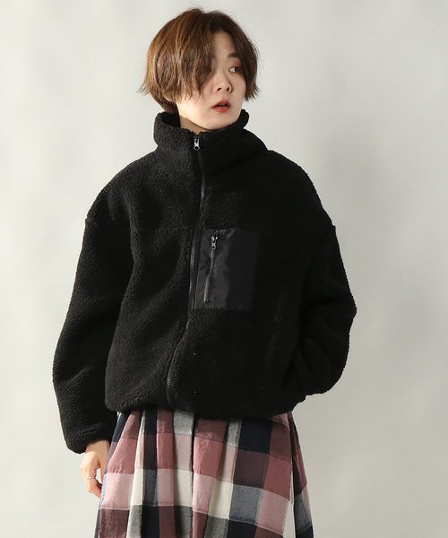 notch.（ノッチ）の「ボアハイネックブルゾン（ブルゾン・レディース・ホワイト/ブラック/ベージュ/レッド/パープル・M）」の21枚目の写真