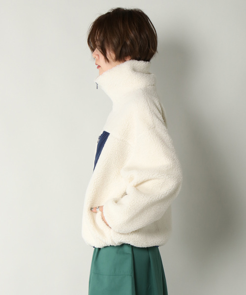 notch.（ノッチ）の「ボアハイネックブルゾン（ブルゾン・レディース・ホワイト/ブラック/ベージュ/レッド/パープル・M）」の11枚目の写真