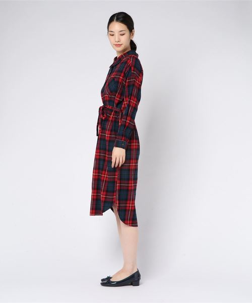 rps（アールピーエス）の「チェックロングシャツワンピース（シャツ