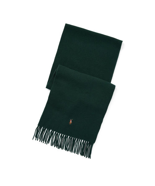 POLO RALPH LAUREN（ポロ ラルフ ローレン）の「ヴァージン ウール スカーフ（マフラー・メンズ・パープル/ネイビー/グリーン/ブラウン系1・ONE SIZE）」の5枚目の写真
