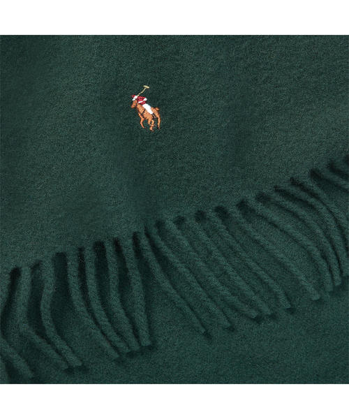 POLO RALPH LAUREN（ポロ ラルフ ローレン）の「ヴァージン ウール スカーフ（マフラー・メンズ・パープル/ネイビー/グリーン/ブラウン系1・ONE SIZE）」の6枚目の写真