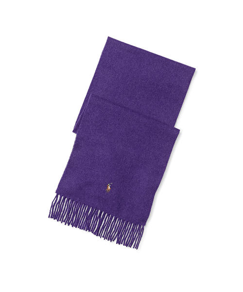 POLO RALPH LAUREN（ポロ ラルフ ローレン）の「ヴァージン ウール スカーフ（マフラー・メンズ・パープル/ネイビー/グリーン/ブラウン系1・ONE SIZE）」の7枚目の写真