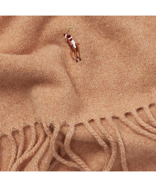 POLO RALPH LAUREN（ポロ ラルフ ローレン）の「ヴァージン ウール スカーフ（マフラー・メンズ・パープル/ネイビー/グリーン/ブラウン系1・ONE SIZE）」の14枚目の写真