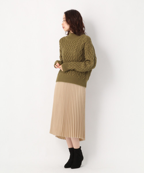 A part by（アパートバイ）の「３GANWケーブルタートル 823149（ニット/セーター・レディース・ブラック/ベージュ/オフホワイト/カーキ・FREE）」の16枚目の写真