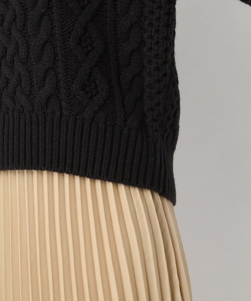 A part by（アパートバイ）の「３GANWケーブルタートル 823149（ニット/セーター・レディース・ブラック/ベージュ/オフホワイト/カーキ・FREE）」の22枚目の写真