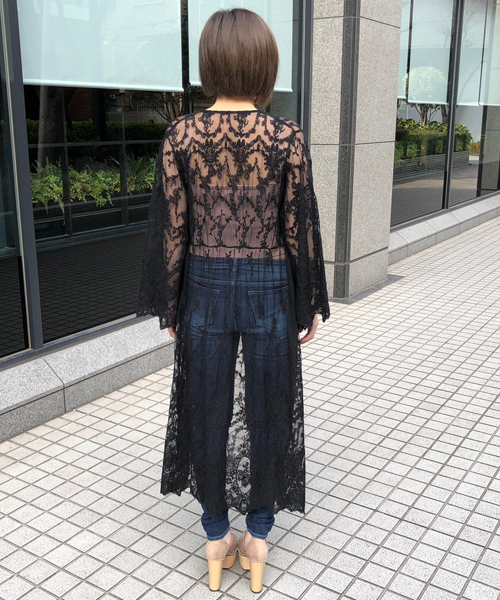 ENVYM（アンビー）の「レースガウン（その他アウター・レディース・ベージュ/ブラック/ピンク/ホワイト・FREE）」の8枚目の写真