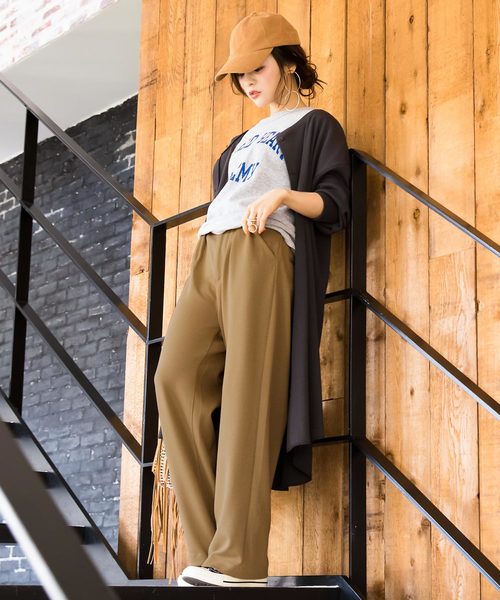 KOBE LETTUCE(コウベレタス)の「サーマルヘンリーネック2WAYワンピース【WEARISTA田中亜希子さん×KOBE LETTUCEコラボ】(ワンピース・レディース・チャコールグレー/アイボリー/モカ/ブルー系その他/ブルー系その他2/グレー系その他/ホワイト系その他/ブラウン系その他・FREE)」の10枚目の写真
