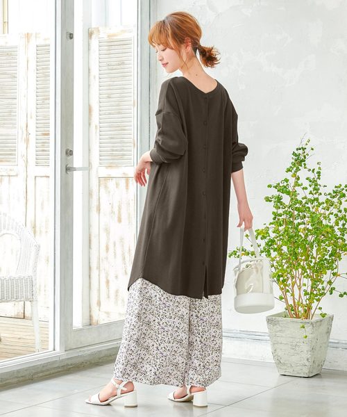 KOBE LETTUCE(コウベレタス)の「サーマルヘンリーネック2WAYワンピース【WEARISTA田中亜希子さん×KOBE LETTUCEコラボ】(ワンピース・レディース・チャコールグレー/アイボリー/モカ/ブルー系その他/ブルー系その他2/グレー系その他/ホワイト系その他/ブラウン系その他・FREE)」の20枚目の写真