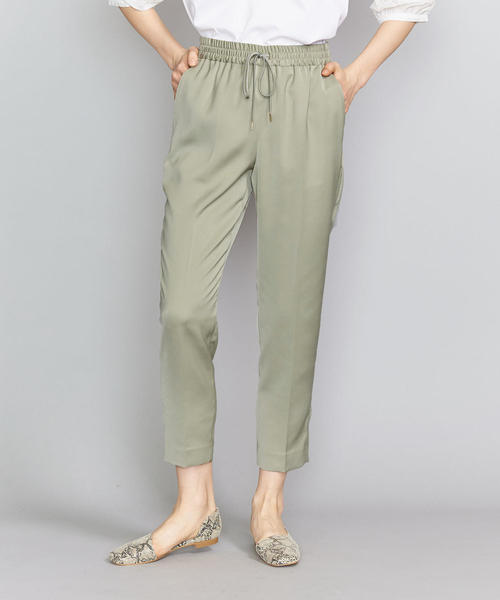 BEAUTY&YOUTH UNITED ARROWS(ビューティーアンドユースユナイテッドアローズ)の「BY マットサテンドローストリングパンツо(その他パンツ・レディース・ブラック/イエロー/オリーブ・LARGE/MEDIUM/SMALL)」の2枚目の写真