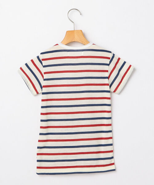 melple（メイプル）の「【SHIPS KIDS別注】melple:クールマックス アイコン TEE(100～160cm)（Tシャツ/カットソー・キッズ・ホワイト/ネイビー/マルチ・110/120/130/S/145/100）」の4枚目の写真