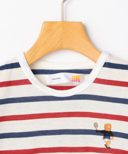 melple（メイプル）の「【SHIPS KIDS別注】melple:クールマックス アイコン TEE(100～160cm)（Tシャツ/カットソー・キッズ・ホワイト/ネイビー/マルチ・110/120/130/S/145/100）」の5枚目の写真