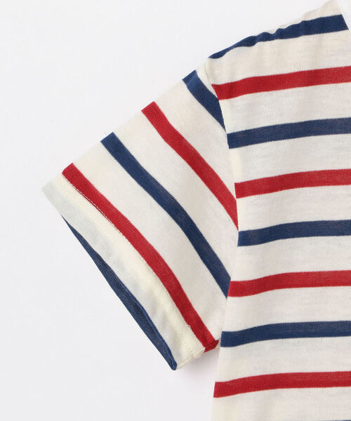 melple（メイプル）の「【SHIPS KIDS別注】melple:クールマックス アイコン TEE(100～160cm)（Tシャツ/カットソー・キッズ・ホワイト/ネイビー/マルチ・110/120/130/S/145/100）」の6枚目の写真