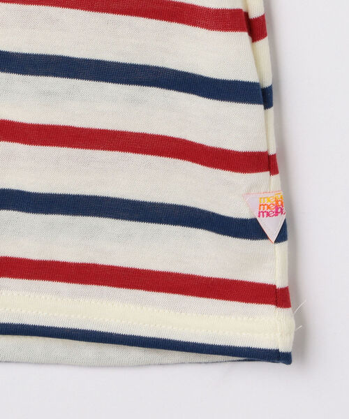 melple（メイプル）の「【SHIPS KIDS別注】melple:クールマックス アイコン TEE(100～160cm)（Tシャツ/カットソー・キッズ・ホワイト/ネイビー/マルチ・110/120/130/S/145/100）」の7枚目の写真