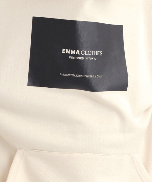 EMMA CLOTHES（エマクローズ）の「裏毛プルオーバーロゴパーカー(EMMA CLOTHES)（パーカー・メンズ・ブラック/オフホワイト/グレー系その他/チャコール/ライトベージュ・FREE）」の7枚目の写真