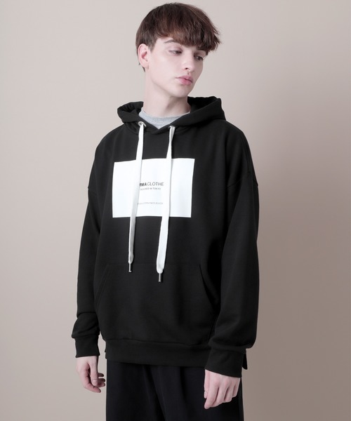 EMMA CLOTHES（エマクローズ）の「裏毛プルオーバーロゴパーカー(EMMA CLOTHES)（パーカー・メンズ・ブラック/オフホワイト/グレー系その他/チャコール/ライトベージュ・FREE）」の16枚目の写真