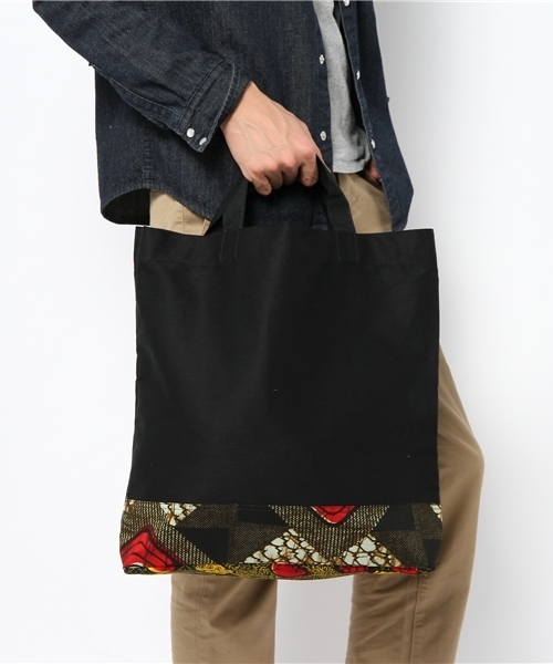 UNITED ARROWS(ユナイテッドアローズ)の「UA CANVAS AFRICAN TOTE ◆(トートバッグ・メンズ・ブラック/ベージュ/ネイビー・フリー)」の10枚目の写真