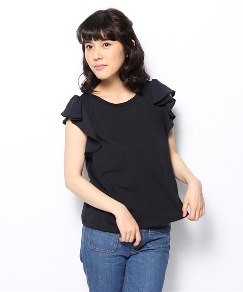 Chico（チコ）の「袖フリルT（Tシャツ/カットソー・レディース・グレー/ネイビー/ホワイト/レッド/ブラック・FREE）」の14枚目の写真