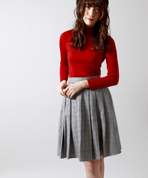 WEGO | WEGO/チェックミディ丈タックスカート(スカート)