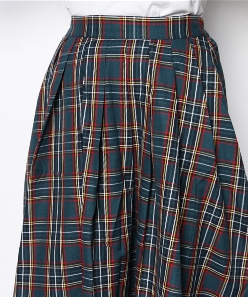 WEGO（ウィゴー）の「WEGO/チェックミディ丈タックスカート（スカート・レディース・グリーン/レッド/グレー/ブルー・FREE）」の12枚目の写真