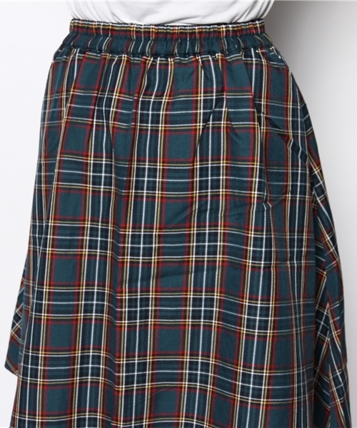 WEGO（ウィゴー）の「WEGO/チェックミディ丈タックスカート（スカート・レディース・グリーン/レッド/グレー/ブルー・FREE）」の13枚目の写真