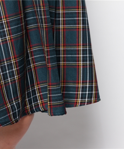 WEGO（ウィゴー）の「WEGO/チェックミディ丈タックスカート（スカート・レディース・グリーン/レッド/グレー/ブルー・FREE）」の5枚目の写真