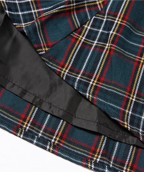 WEGO（ウィゴー）の「WEGO/チェックミディ丈タックスカート（スカート・レディース・グリーン/レッド/グレー/ブルー・FREE）」の6枚目の写真