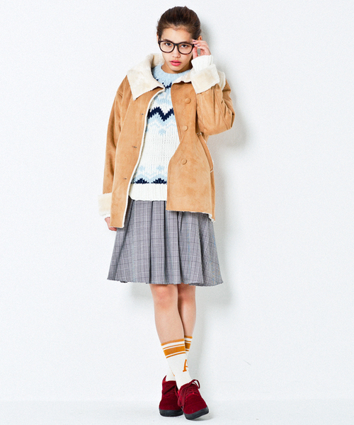 WEGO（ウィゴー）の「WEGO/チェックミディ丈タックスカート（スカート・レディース・グリーン/レッド/グレー/ブルー・FREE）」の21枚目の写真