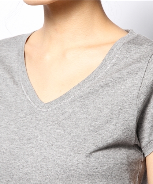 green label relaxing（グリーンレーベルリラクシング）の「GC SUPIMA/C V/N SSLⅡ Tシャツ ◆（Tシャツ/カットソー・レディース・オフホワイト/グレー/レッド/ネイビー・38/40）」の6枚目の写真