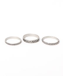 チャイハネ | 【チャイハネ】エスニックMEN'Sメタルリング3本セット(リング)