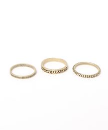 【チャイハネ】エスニックMEN'Sメタルリング3本セット