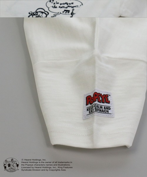 JAM & LINK(ジャムアンドリンク)の「Popeye/ポパイ 半袖Tシャツ(Tシャツ/カットソー・キッズ・チャコールグレー/オフホワイト・90cm/110cm/100cm/120cm/130cm/140cm/150cm/160cm)」の6枚目の写真